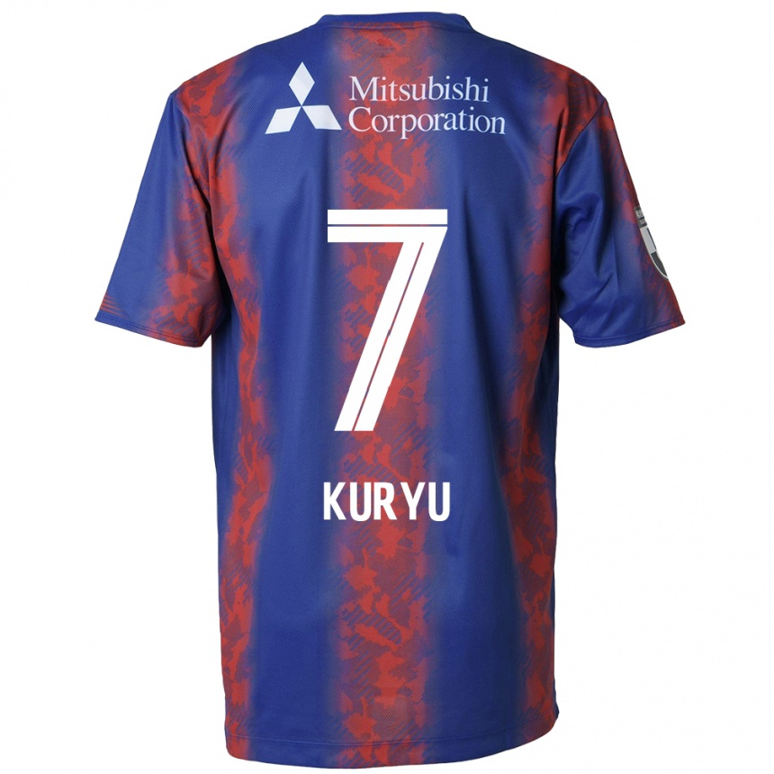 Enfant Football Maillot Kuryu Matsuki #7 Bleu Rouge Tenues Domicile 2024/25