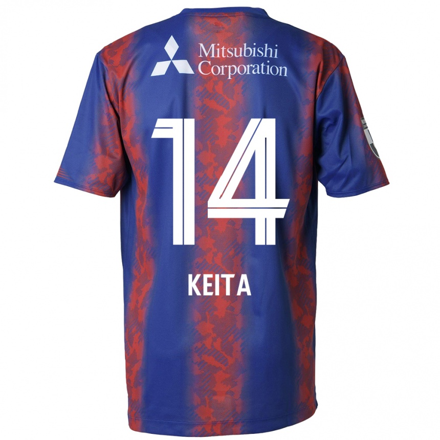 Enfant Football Maillot Keita Yamashita #14 Bleu Rouge Tenues Domicile 2024/25