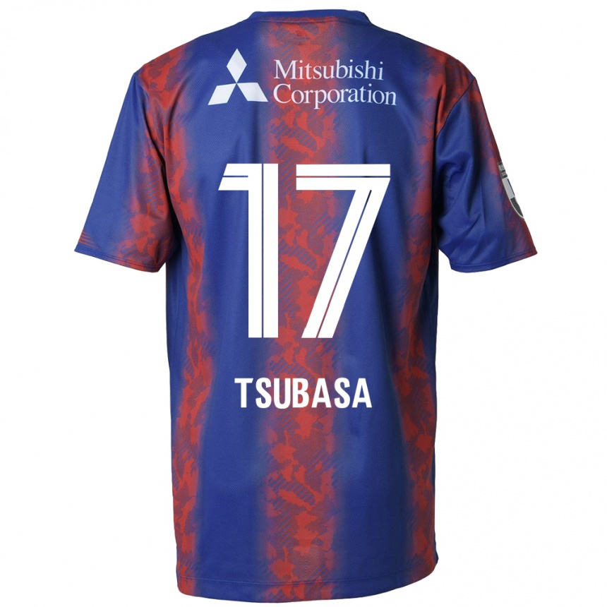 Enfant Football Maillot Tsubasa Terayama #17 Bleu Rouge Tenues Domicile 2024/25