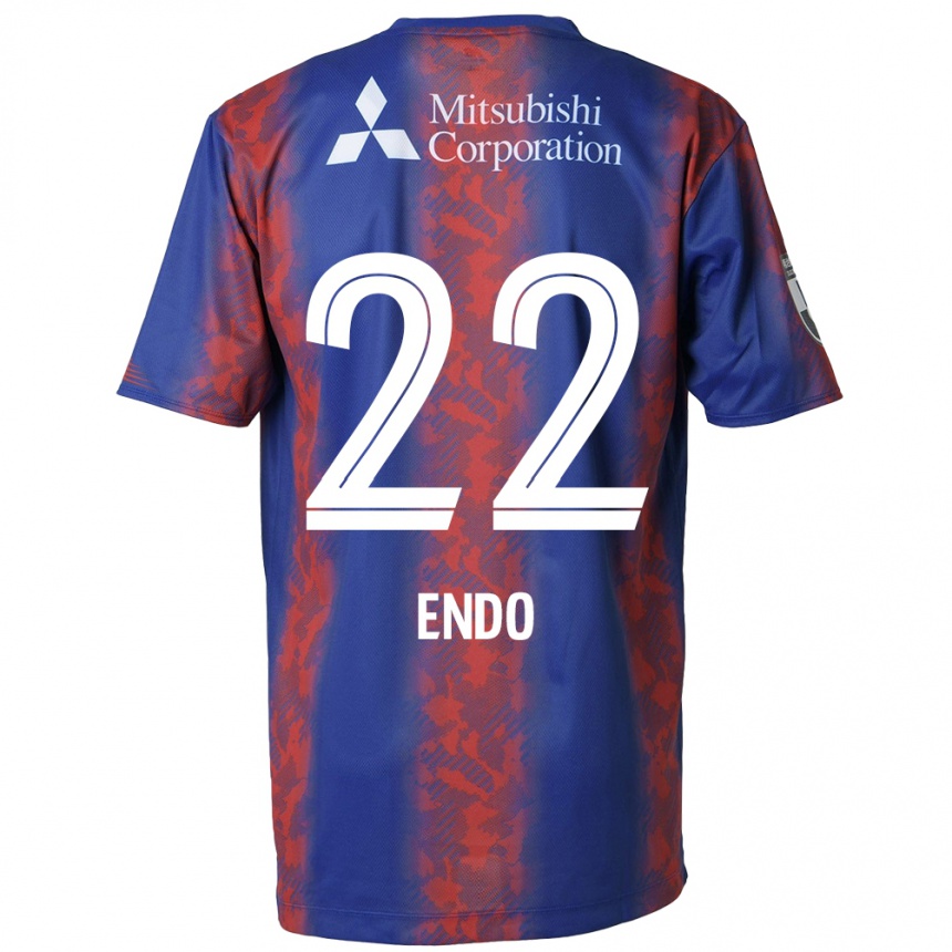 Enfant Football Maillot Keita Endo #22 Bleu Rouge Tenues Domicile 2024/25