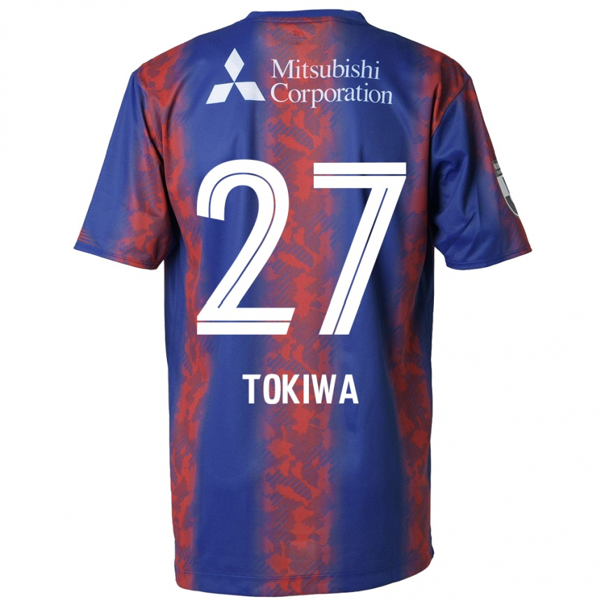 Enfant Football Maillot Kyota Tokiwa #27 Bleu Rouge Tenues Domicile 2024/25