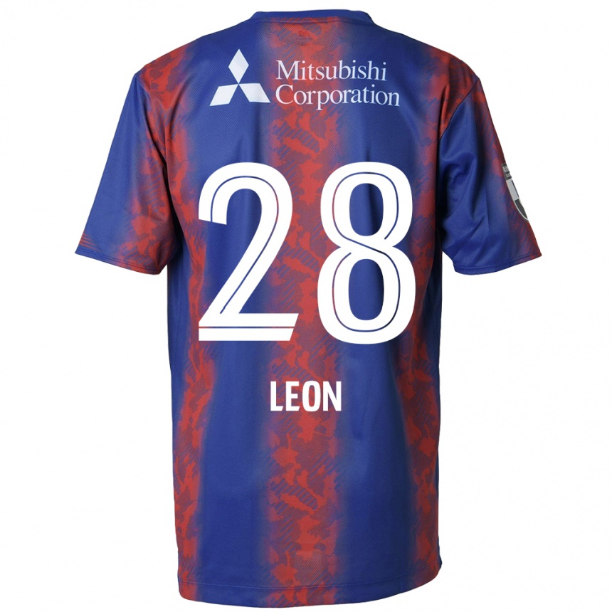 Enfant Football Maillot Leon Nozawa #28 Bleu Rouge Tenues Domicile 2024/25