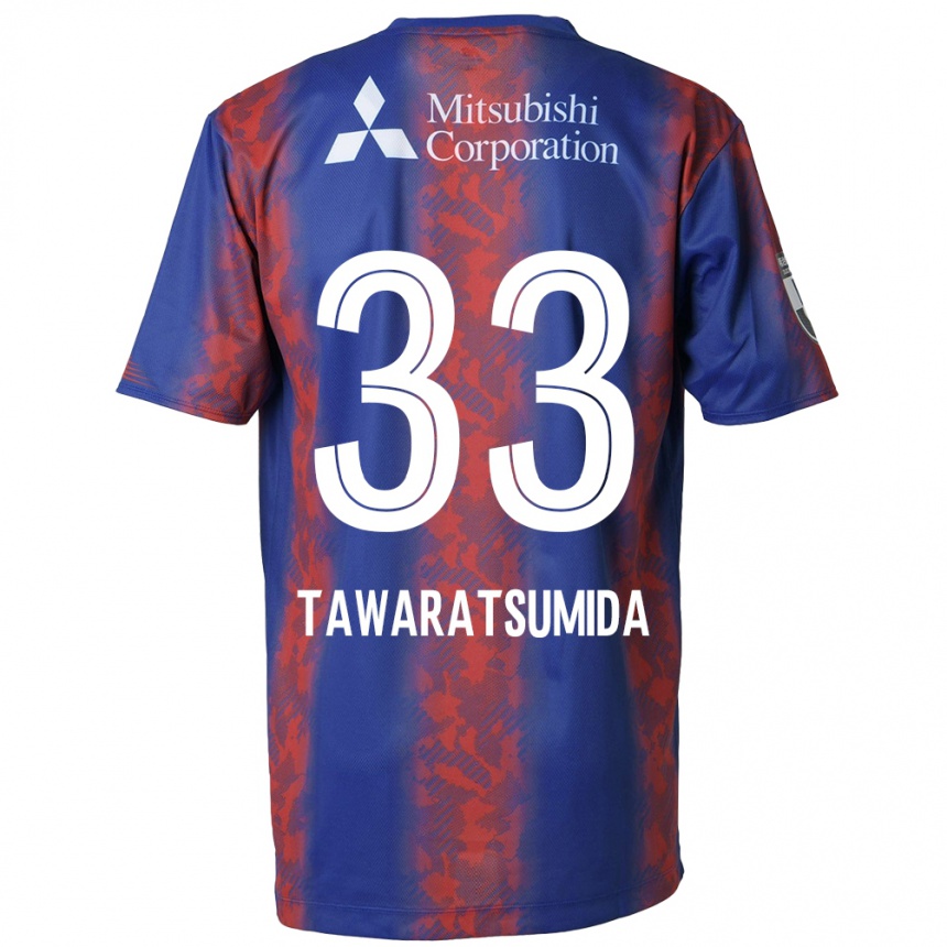 Enfant Football Maillot Kota Tawaratsumida #33 Bleu Rouge Tenues Domicile 2024/25