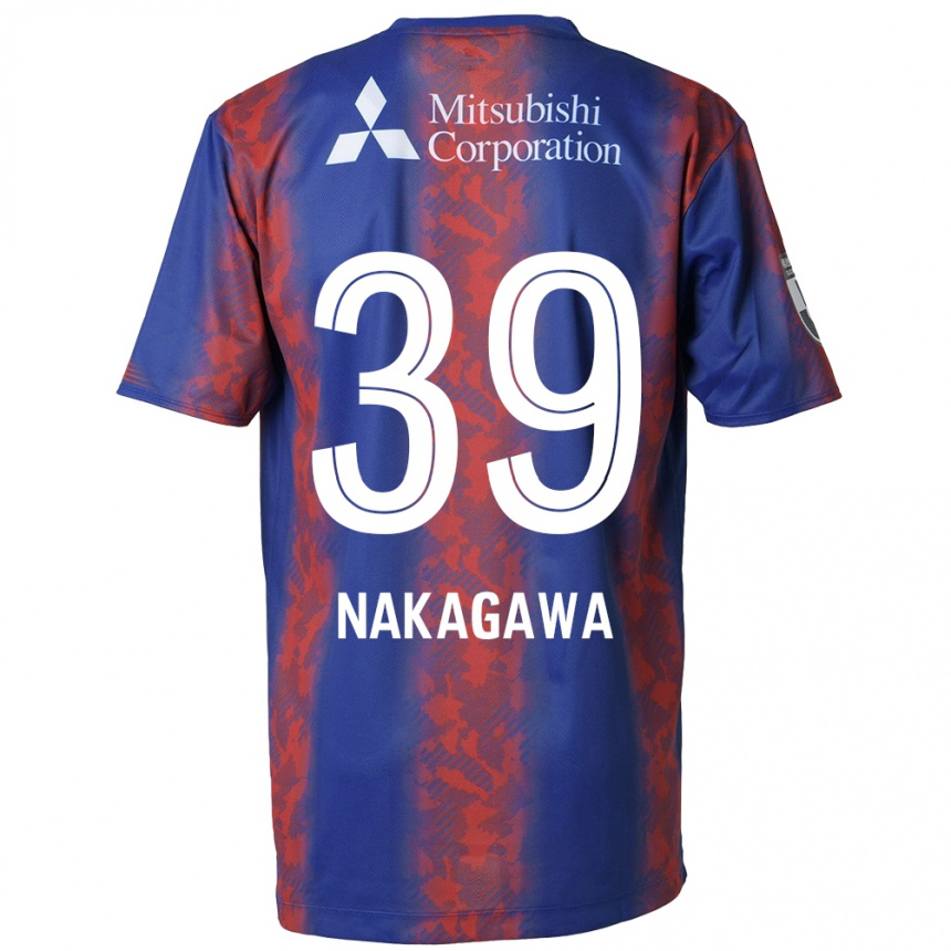 Enfant Football Maillot Teruhito Nakagawa #39 Bleu Rouge Tenues Domicile 2024/25