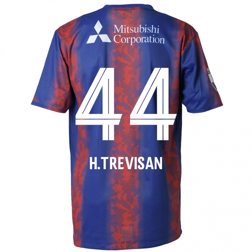 Enfant Football Maillot Henrique Trevisan #44 Bleu Rouge Tenues Domicile 2024/25