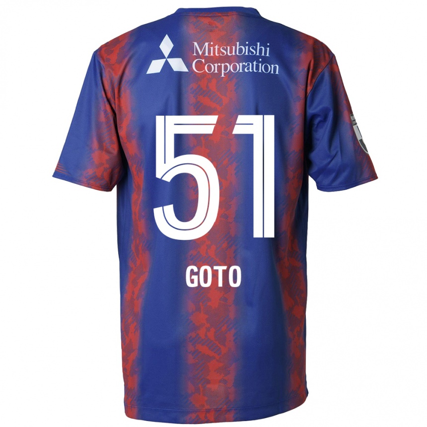 Enfant Football Maillot Wataru Goto #51 Bleu Rouge Tenues Domicile 2024/25