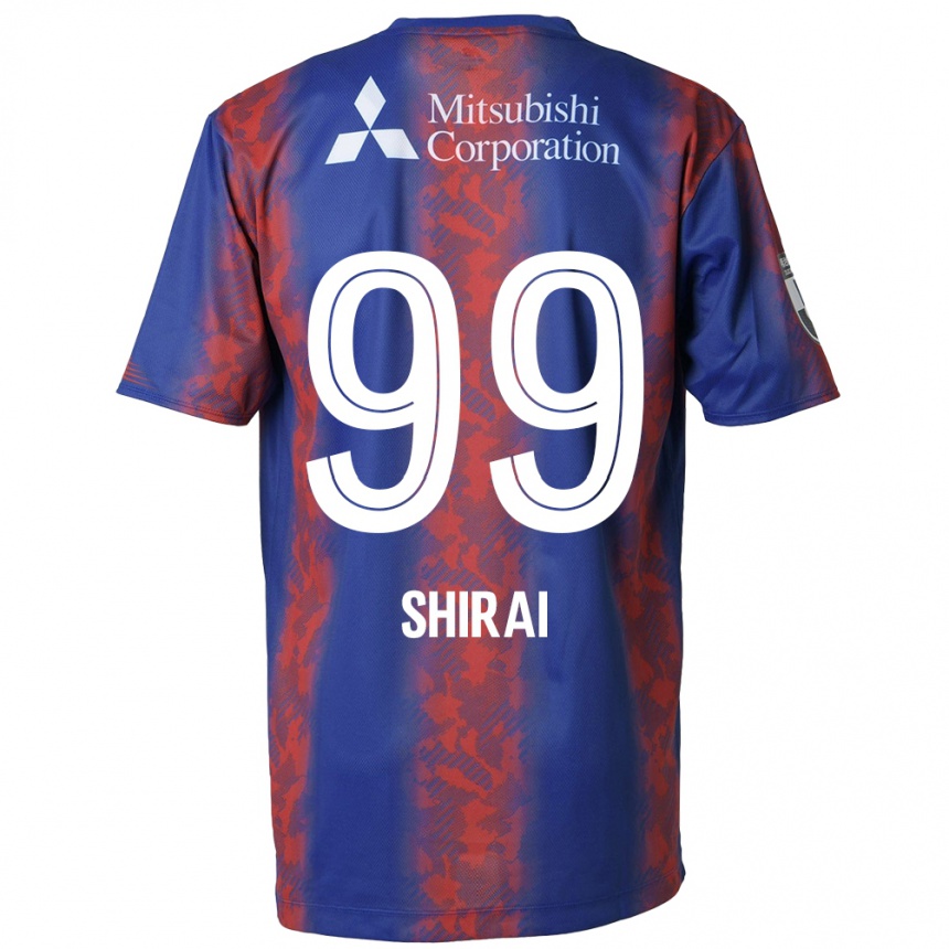 Enfant Football Maillot Kosuke Shirai #99 Bleu Rouge Tenues Domicile 2024/25