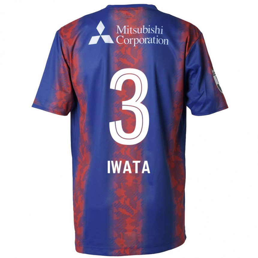 Enfant Football Maillot Yuki Iwata #3 Bleu Rouge Tenues Domicile 2024/25