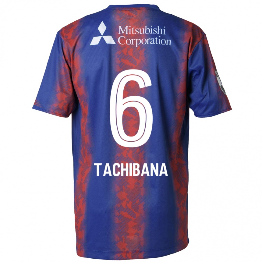 Enfant Football Maillot Keigo Tachibana #6 Bleu Rouge Tenues Domicile 2024/25