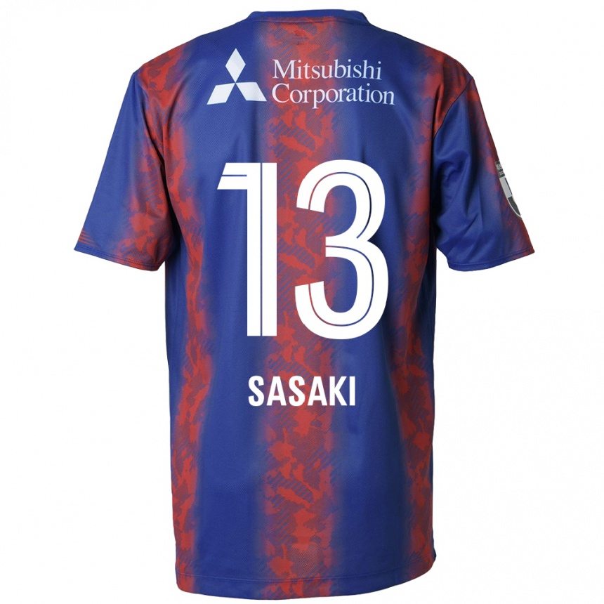 Enfant Football Maillot Shoei Sasaki #13 Bleu Rouge Tenues Domicile 2024/25