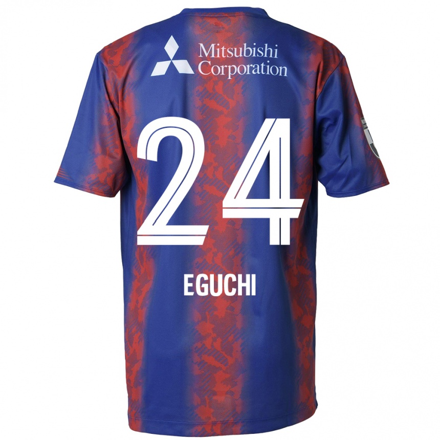 Enfant Football Maillot Kaito Eguchi #24 Bleu Rouge Tenues Domicile 2024/25