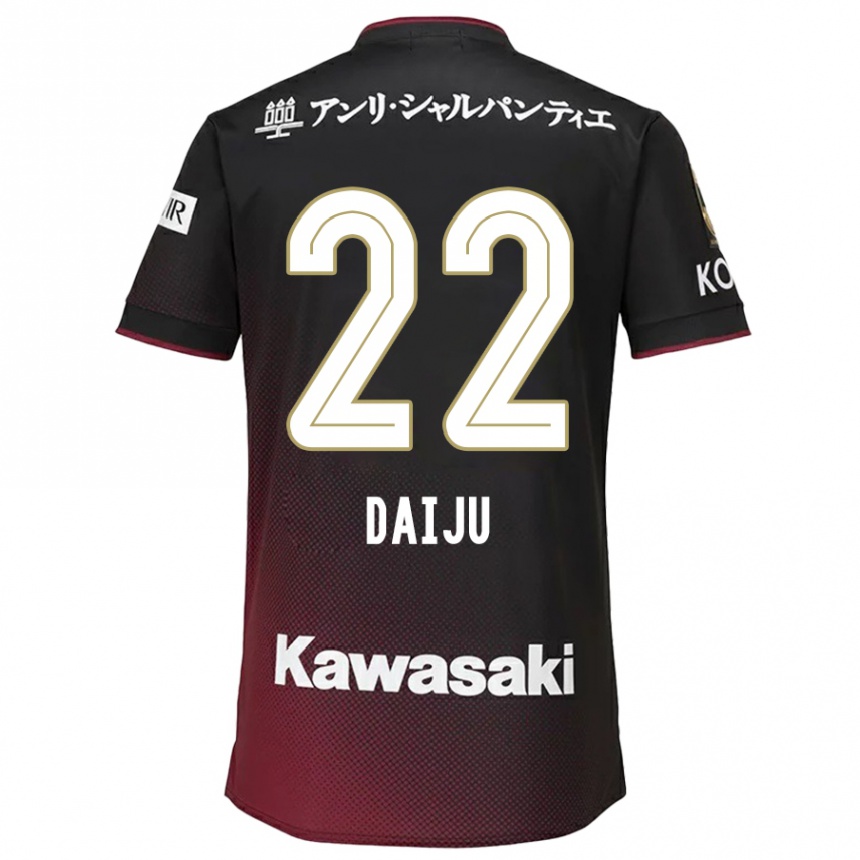 Enfant Football Maillot Daiju Sasaki #22 Noir Rouge Tenues Domicile 2024/25