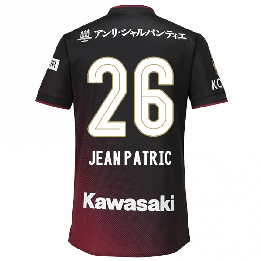 Enfant Football Maillot Jean Patric #26 Noir Rouge Tenues Domicile 2024/25