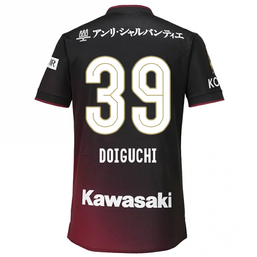 Enfant Football Maillot Ritsu Doiguchi #39 Noir Rouge Tenues Domicile 2024/25