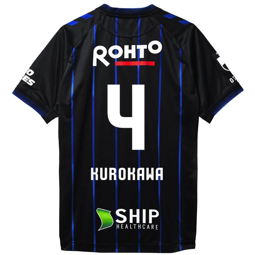 Enfant Football Maillot Keisuke Kurokawa #4 Noir Bleu Tenues Domicile 2024/25