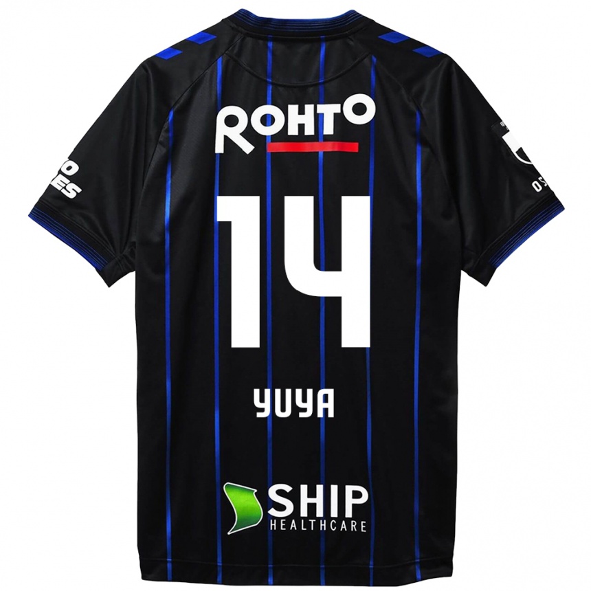 Enfant Football Maillot Yuya Fukuda #14 Noir Bleu Tenues Domicile 2024/25