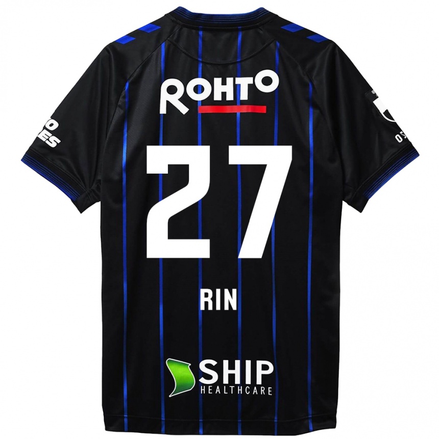 Enfant Football Maillot Rin Mito #27 Noir Bleu Tenues Domicile 2024/25