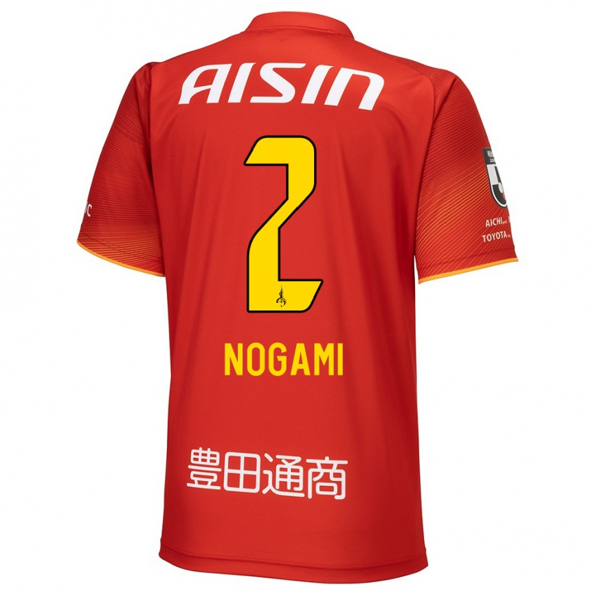 Enfant Football Maillot Yuki Nogami #2 Rouge Blanc Jaune Tenues Domicile 2024/25