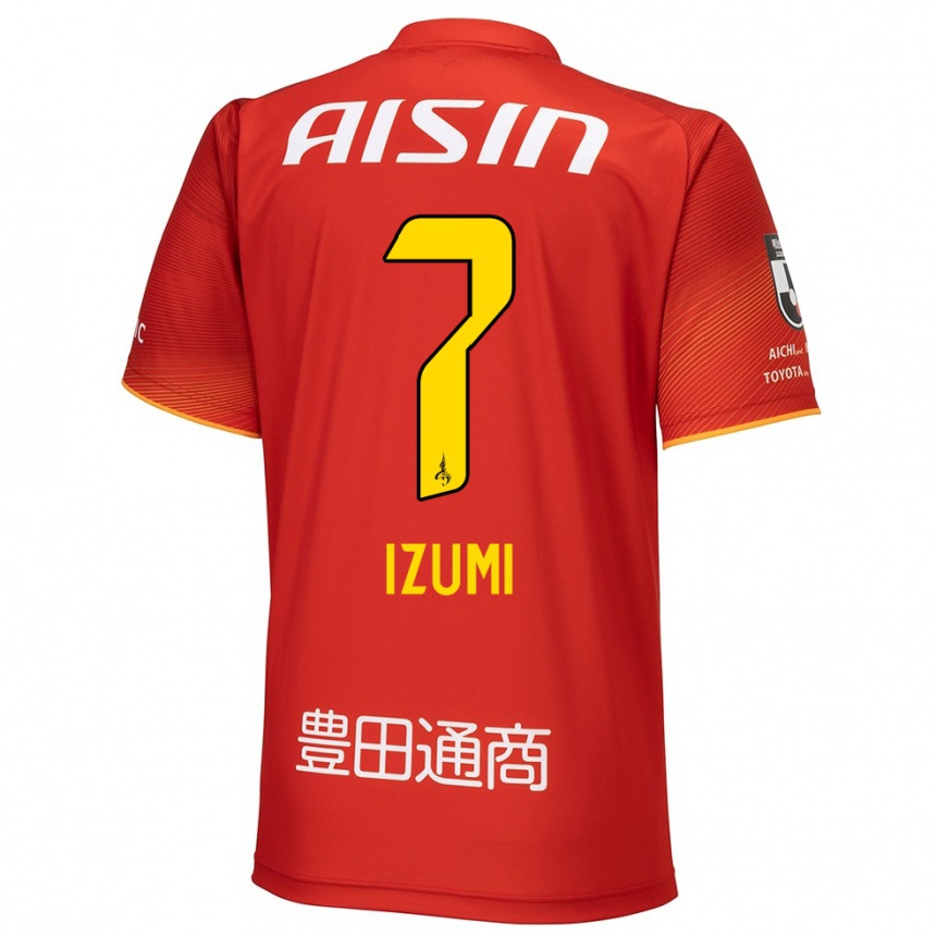 Enfant Football Maillot Ryuji Izumi #7 Rouge Blanc Jaune Tenues Domicile 2024/25