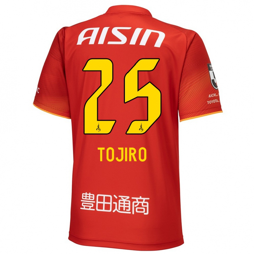 Enfant Football Maillot Tojiro Kubo #25 Rouge Blanc Jaune Tenues Domicile 2024/25