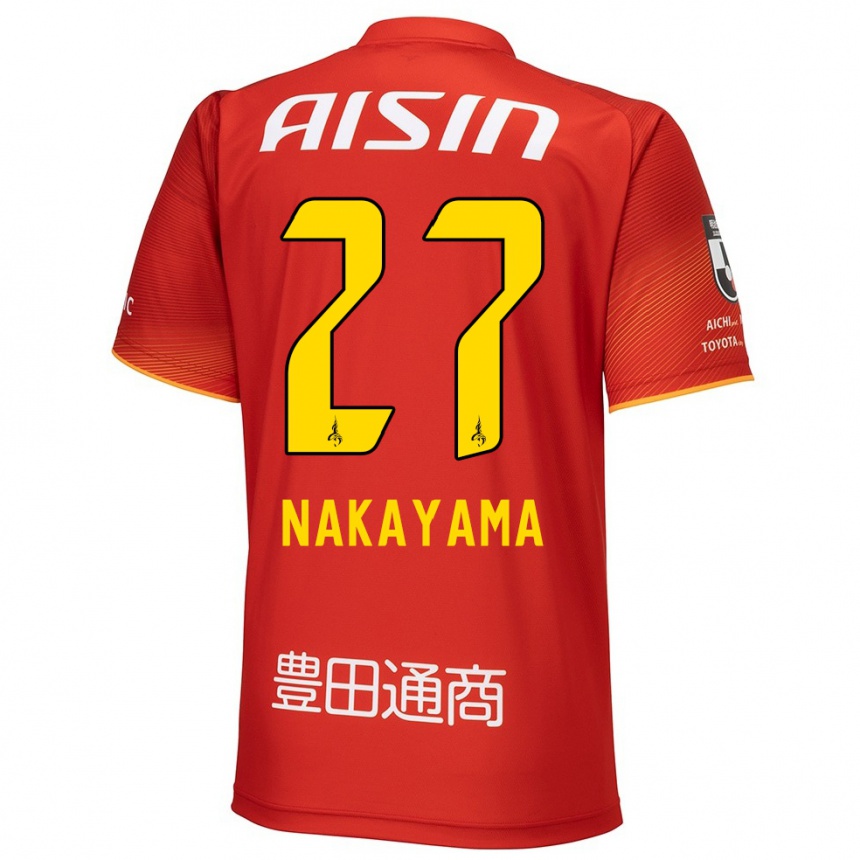 Enfant Football Maillot Katsuhiro Nakayama #27 Rouge Blanc Jaune Tenues Domicile 2024/25