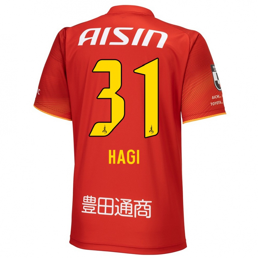 Enfant Football Maillot Hiroaki Hagi #31 Rouge Blanc Jaune Tenues Domicile 2024/25