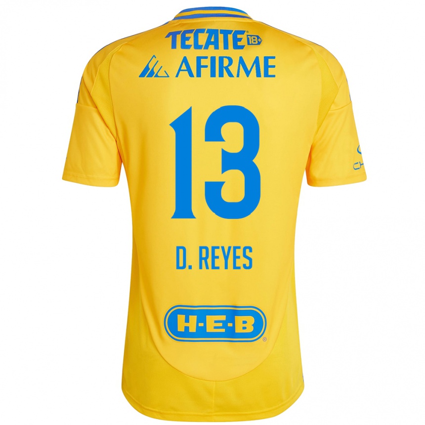 Enfant Football Maillot Diego Reyes #13 Or Jaune Tenues Domicile 2024/25