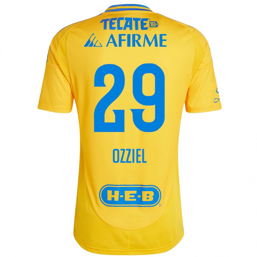 Enfant Football Maillot Ozziel Herrera #29 Or Jaune Tenues Domicile 2024/25