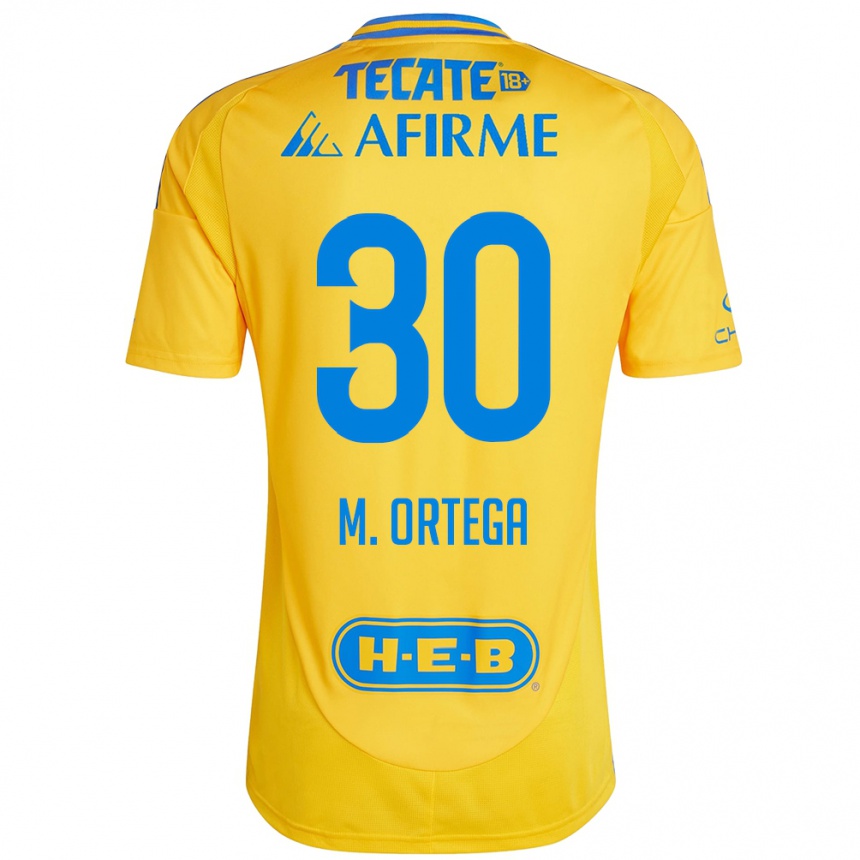 Enfant Football Maillot Miguel Ortega #30 Or Jaune Tenues Domicile 2024/25