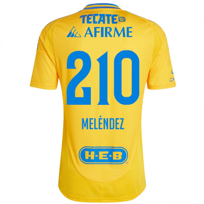 Enfant Football Maillot Marcelo Meléndez #210 Or Jaune Tenues Domicile 2024/25