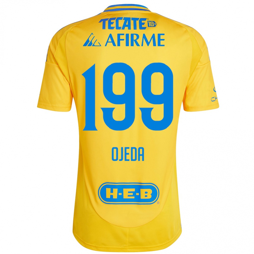 Enfant Football Maillot Diego Ojeda #199 Or Jaune Tenues Domicile 2024/25