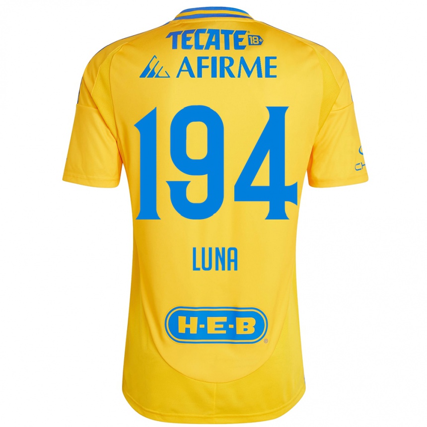 Enfant Football Maillot Juan Luna #194 Or Jaune Tenues Domicile 2024/25