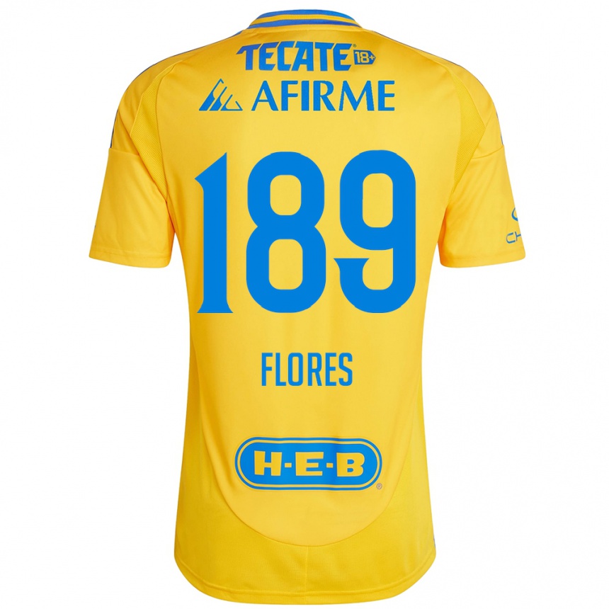 Enfant Football Maillot Rolando Flores #189 Or Jaune Tenues Domicile 2024/25