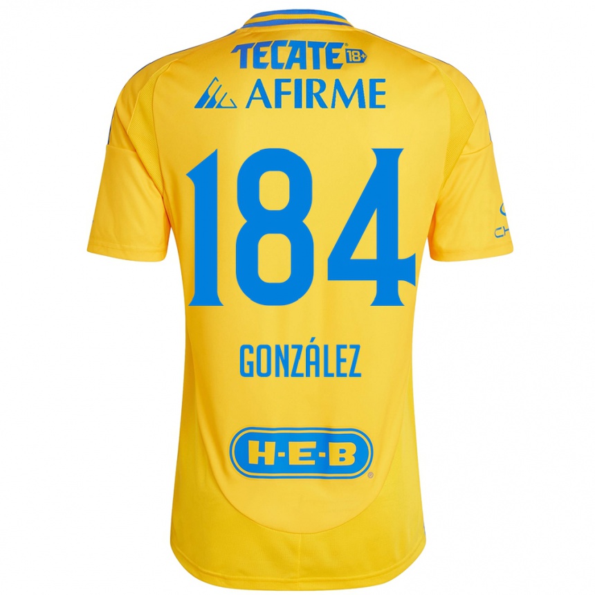 Enfant Football Maillot Erick González #184 Or Jaune Tenues Domicile 2024/25