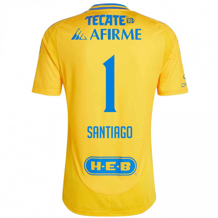 Enfant Football Maillot Cecilia Santiago #1 Or Jaune Tenues Domicile 2024/25