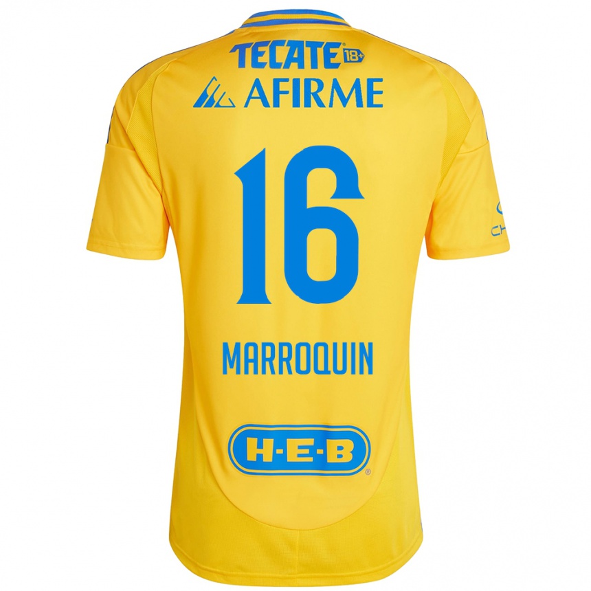 Enfant Football Maillot Ammanda Marroquin #16 Or Jaune Tenues Domicile 2024/25