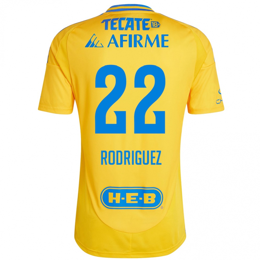 Enfant Football Maillot Anika Rodriguez #22 Or Jaune Tenues Domicile 2024/25