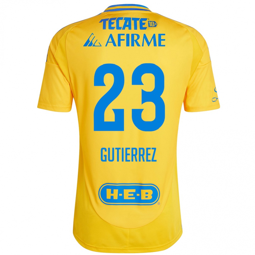 Enfant Football Maillot Jana Gutierrez #23 Or Jaune Tenues Domicile 2024/25