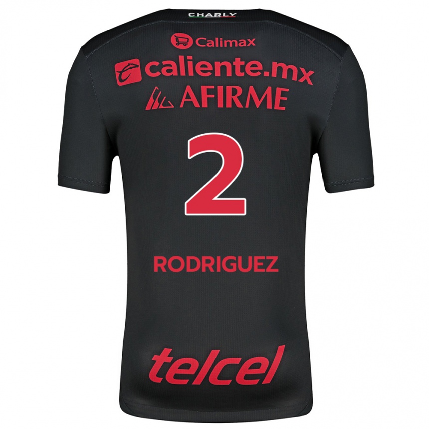 Enfant Football Maillot Antonio Rodríguez #2 Noir Rouge Tenues Domicile 2024/25