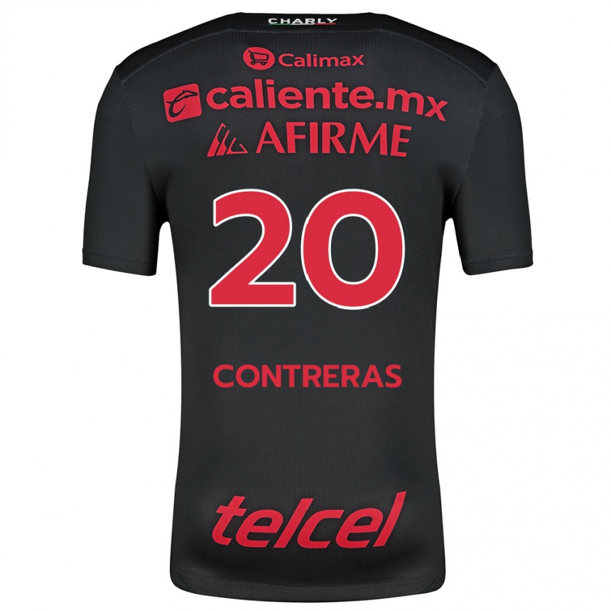 Enfant Football Maillot Francisco Contreras #20 Noir Rouge Tenues Domicile 2024/25