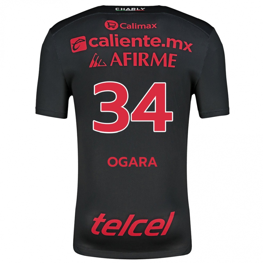 Enfant Football Maillot Gerson Ogara #34 Noir Rouge Tenues Domicile 2024/25