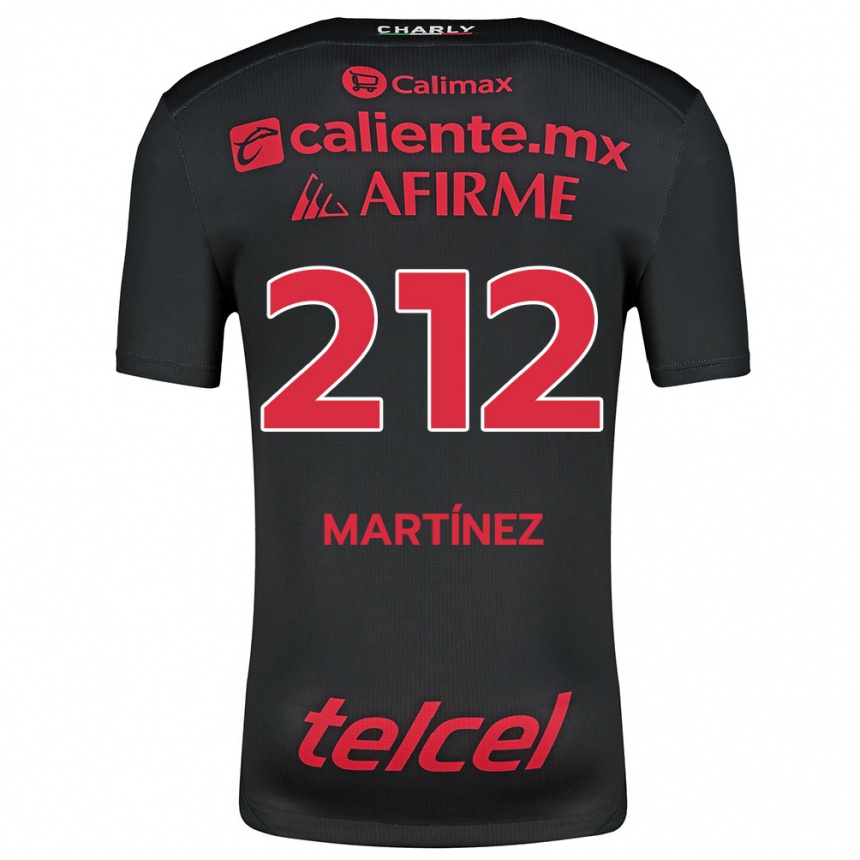 Enfant Football Maillot Juan Martínez #212 Noir Rouge Tenues Domicile 2024/25