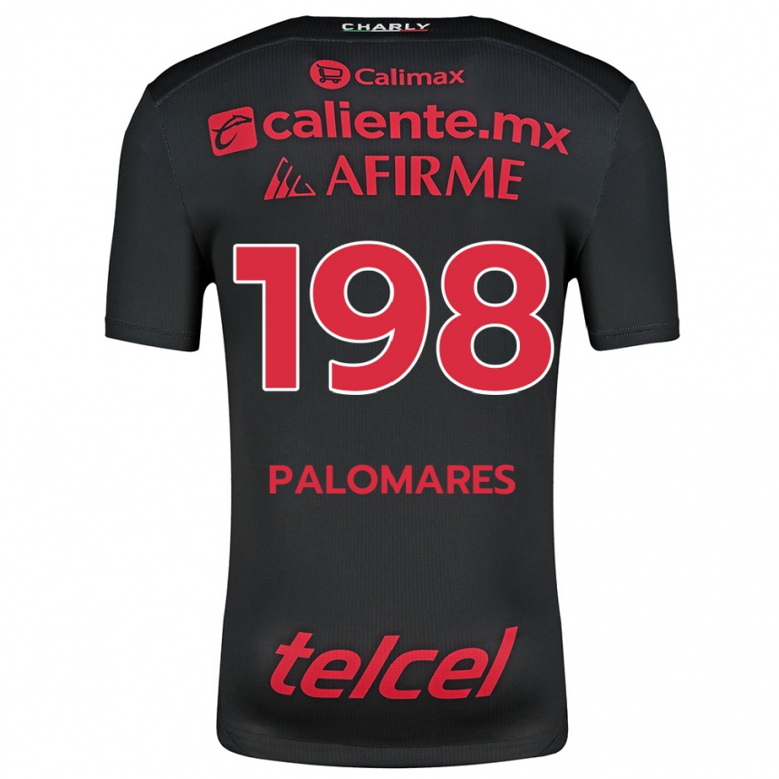 Enfant Football Maillot Ramón Palomares #198 Noir Rouge Tenues Domicile 2024/25