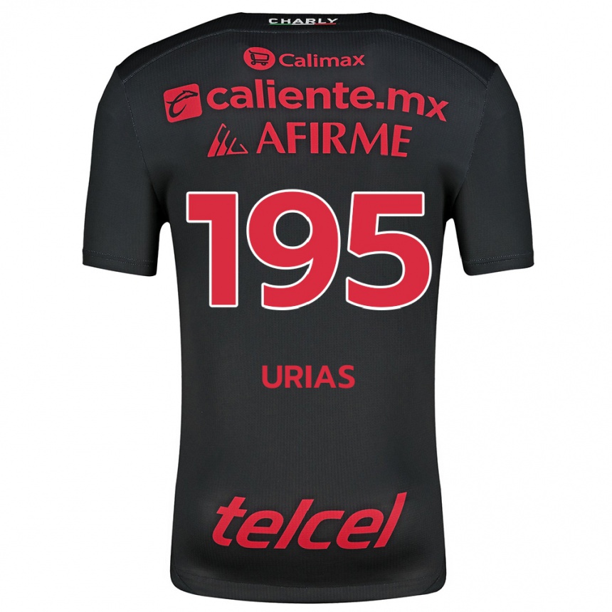 Enfant Football Maillot Héctor Urías #195 Noir Rouge Tenues Domicile 2024/25