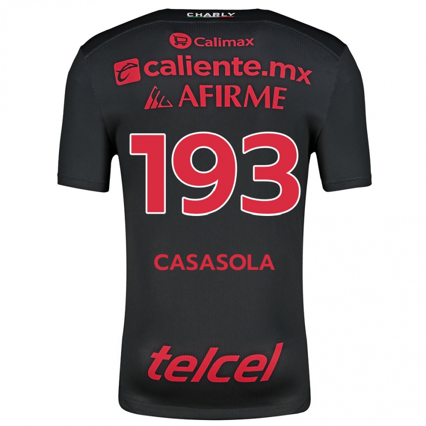 Enfant Football Maillot Axel Casasola #193 Noir Rouge Tenues Domicile 2024/25