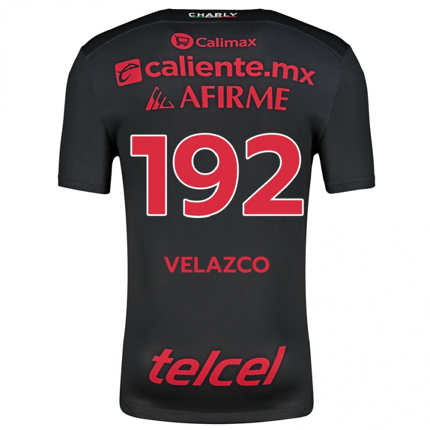 Enfant Football Maillot Emiliano Velazco #192 Noir Rouge Tenues Domicile 2024/25