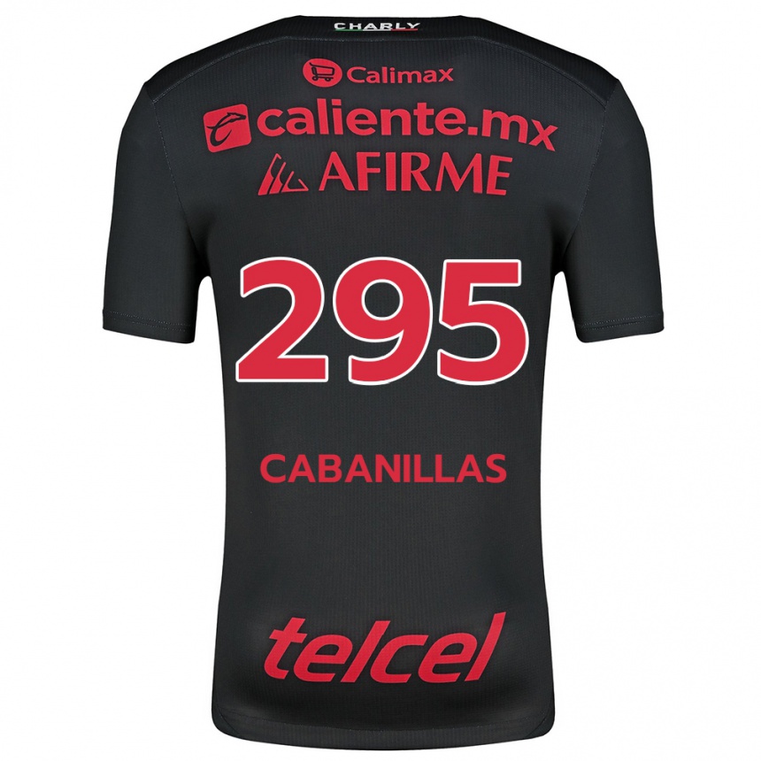 Enfant Football Maillot Osvaldo Cabanillas #295 Noir Rouge Tenues Domicile 2024/25