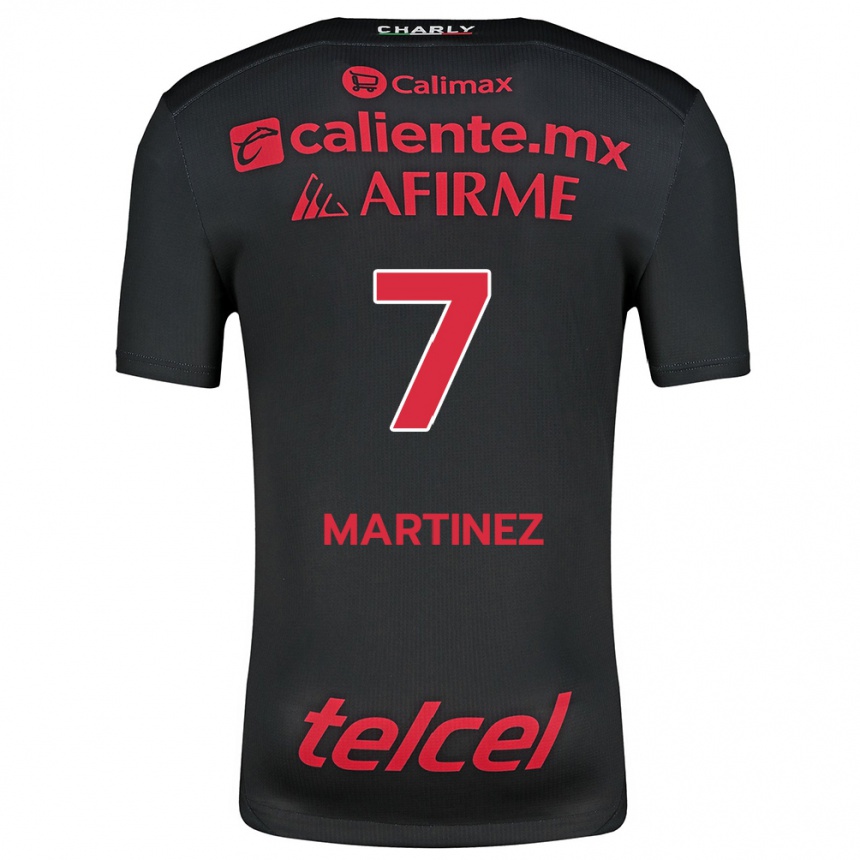 Enfant Football Maillot Alejandro Martínez #7 Noir Rouge Tenues Domicile 2024/25