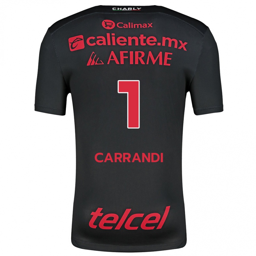 Enfant Football Maillot Daniela Carrandi #1 Noir Rouge Tenues Domicile 2024/25