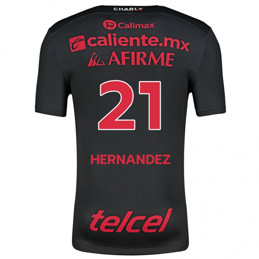 Enfant Football Maillot Inglis Hernández #21 Noir Rouge Tenues Domicile 2024/25